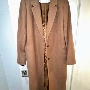 Babaton Women’s Camel Long Wool Blend Coat